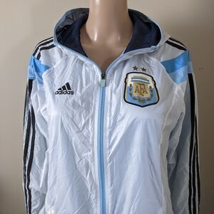 Adidas Argentina 2014 World Cup Soccer Windbreaker Jacket, Men's Small